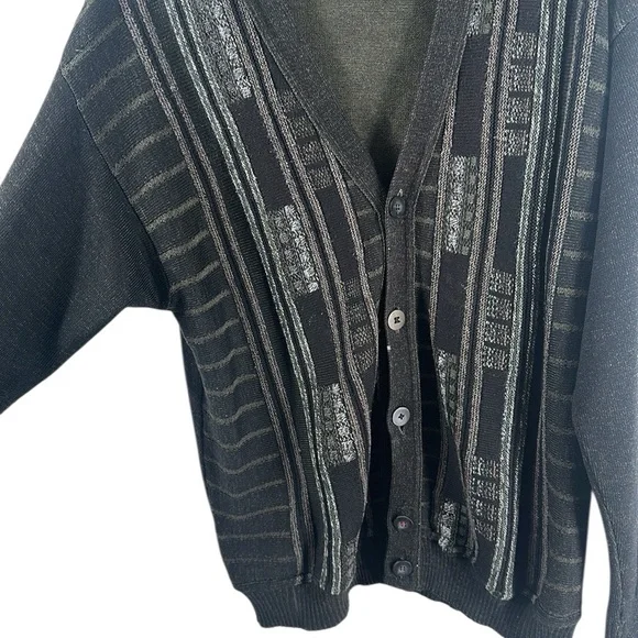 Vintage cardigan 3D knit sweater made in Italy sz Lg